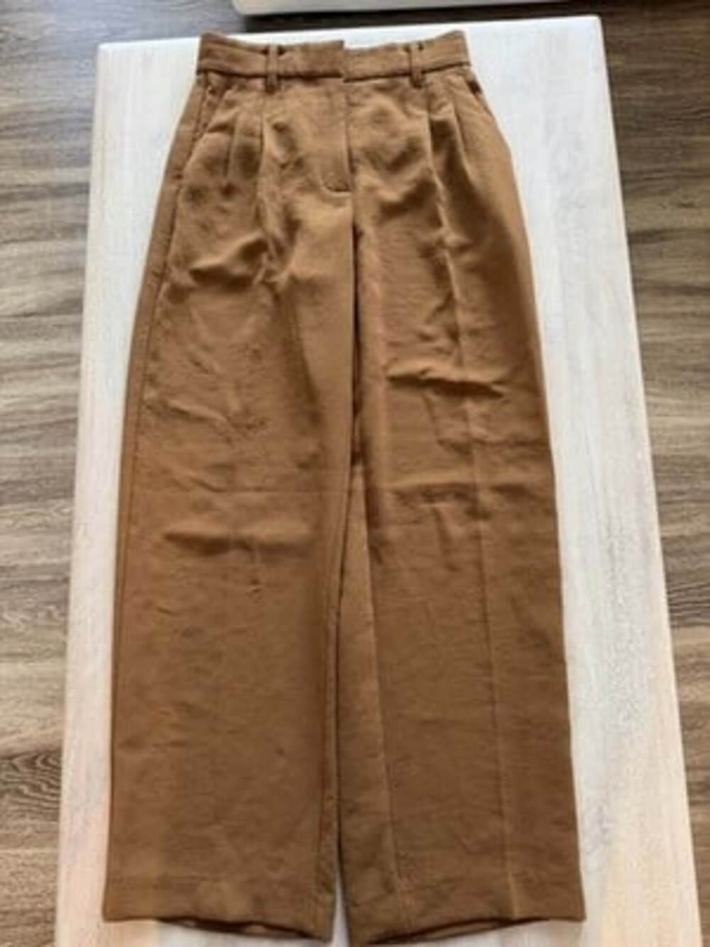 Aritzia The Effortless Pant Crepette in Orange/Rust Size 2 Wide Leg High Rise